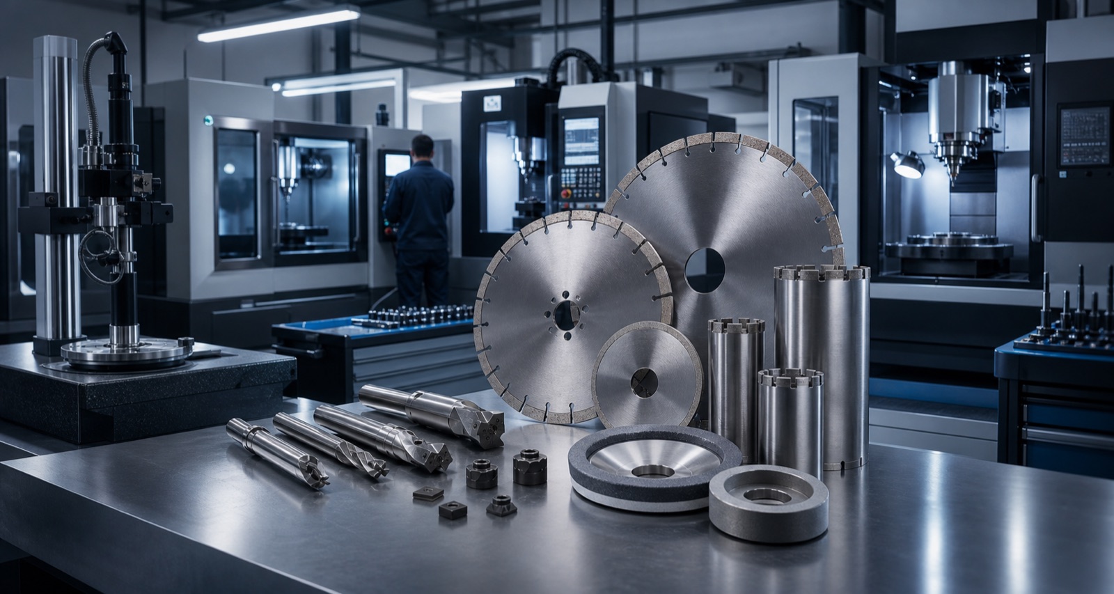 Modern diamond tool manufacturing workshop