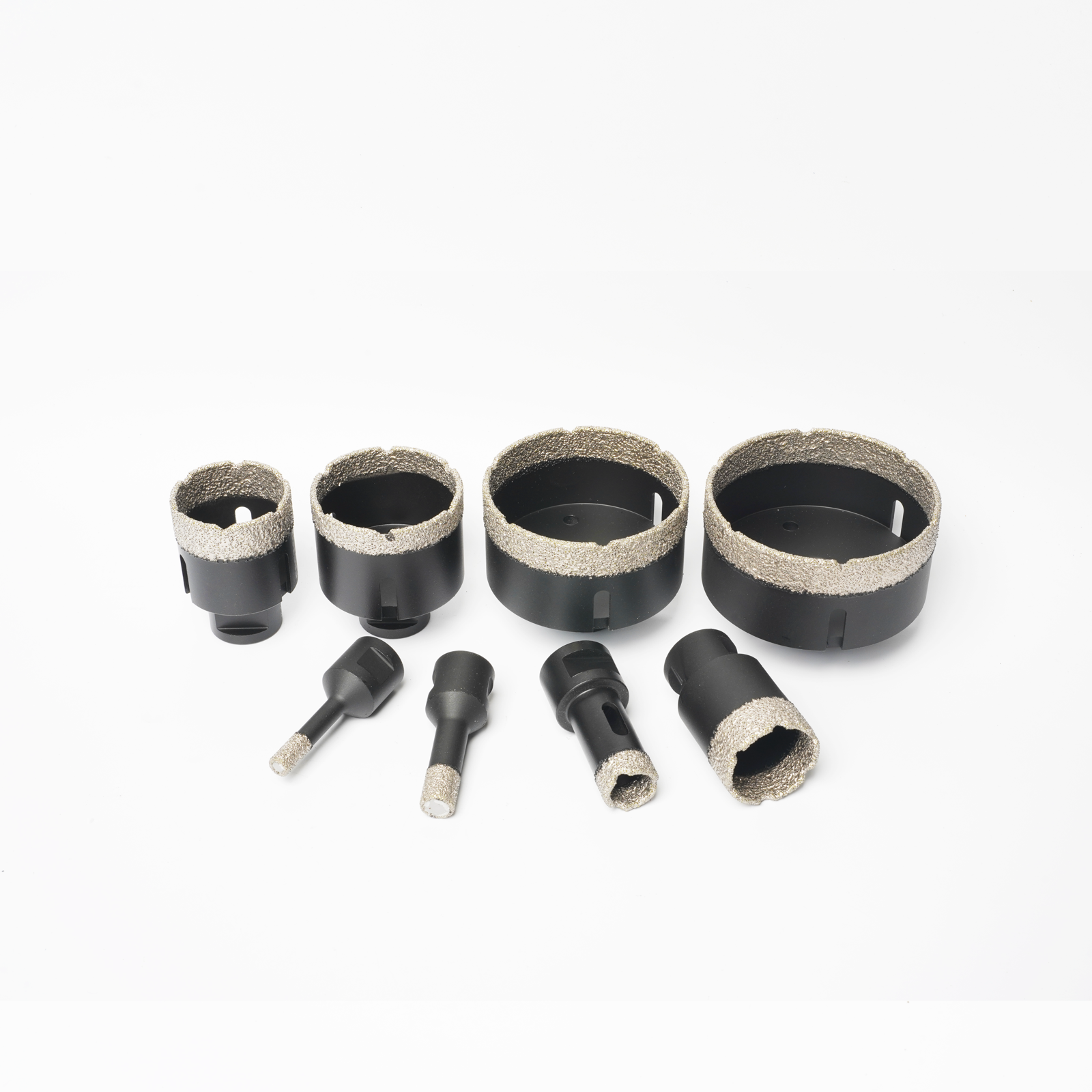 Vacuum brazed diamond hole saw set
