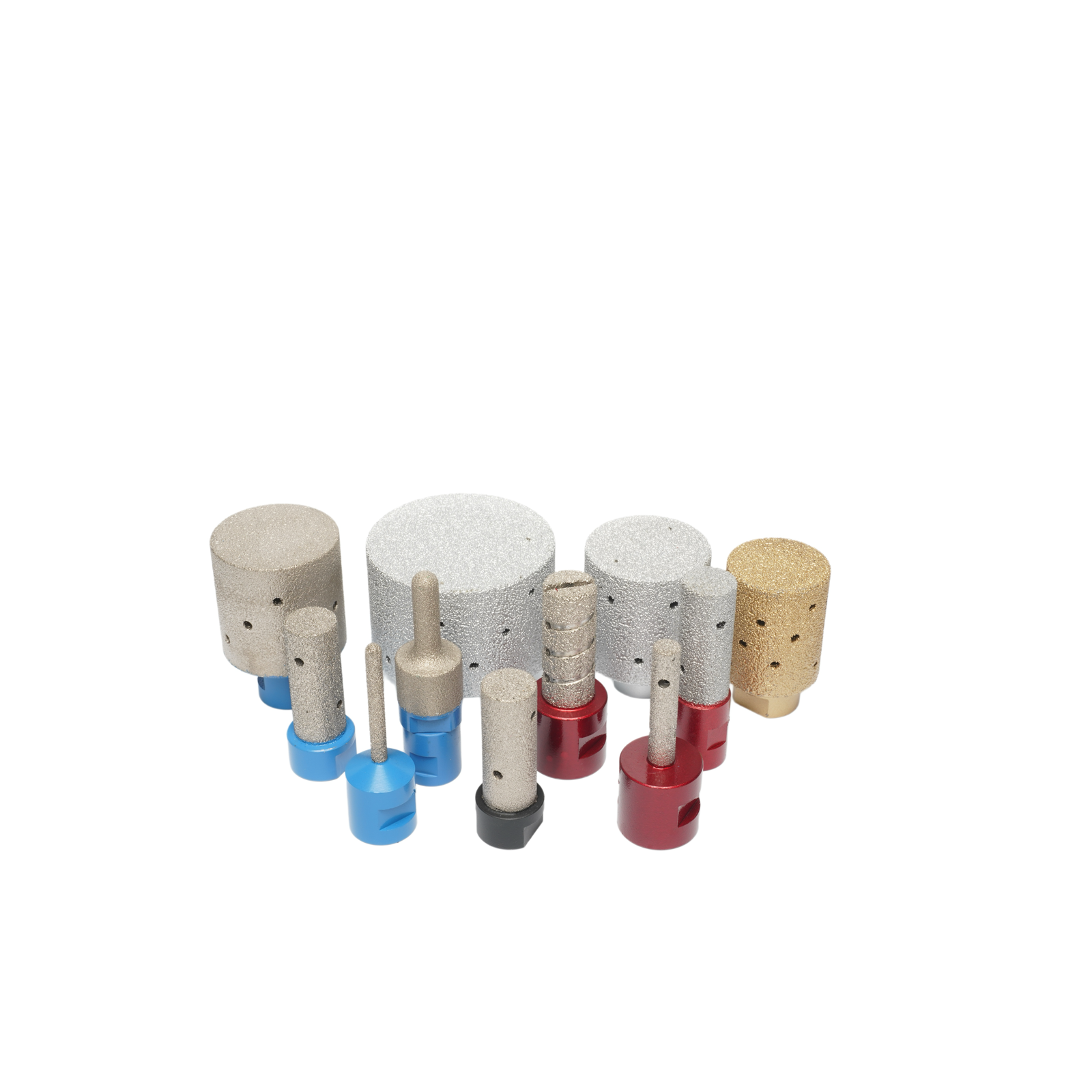 Vacuum brazed diamond router bits