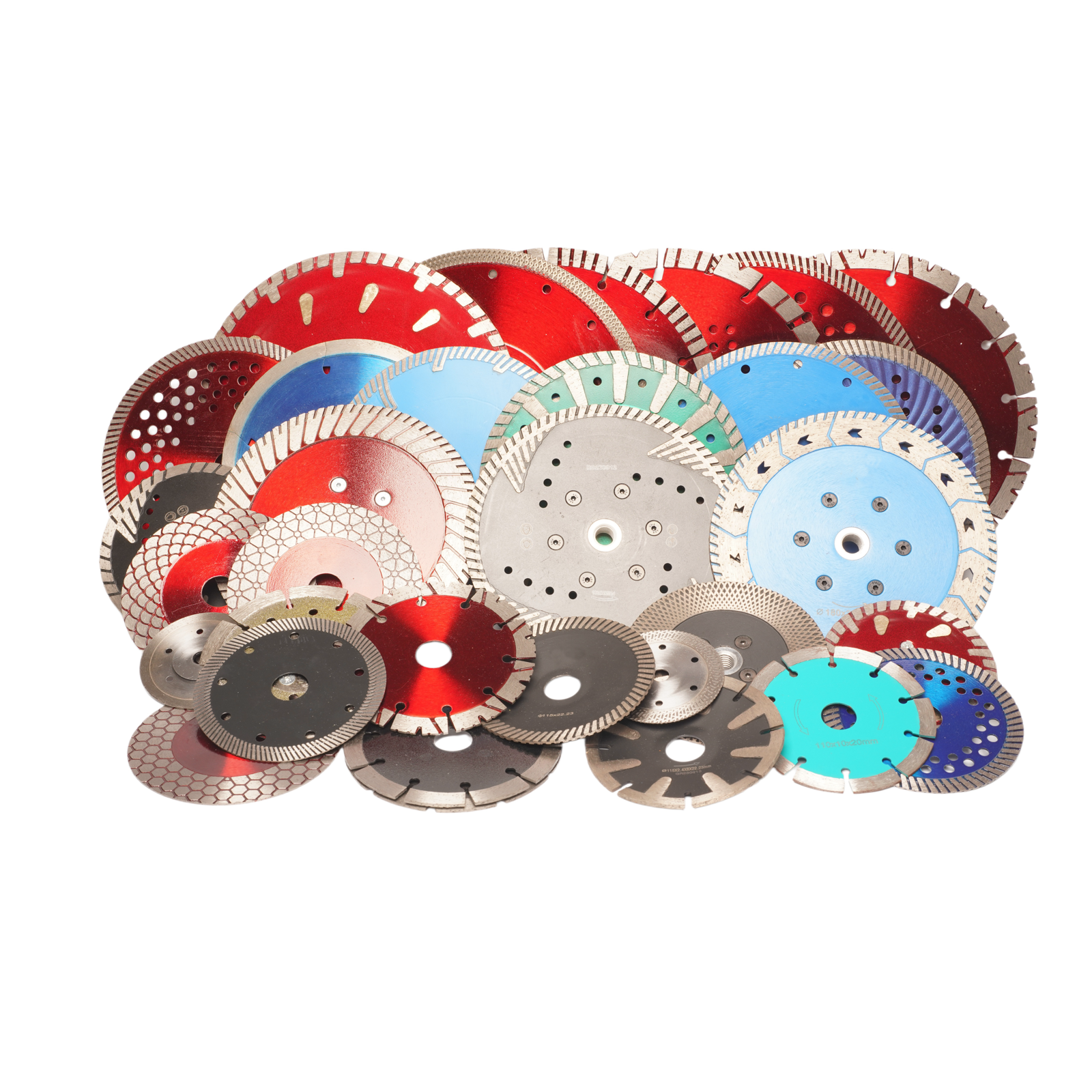 Sintered diamond saw blade set